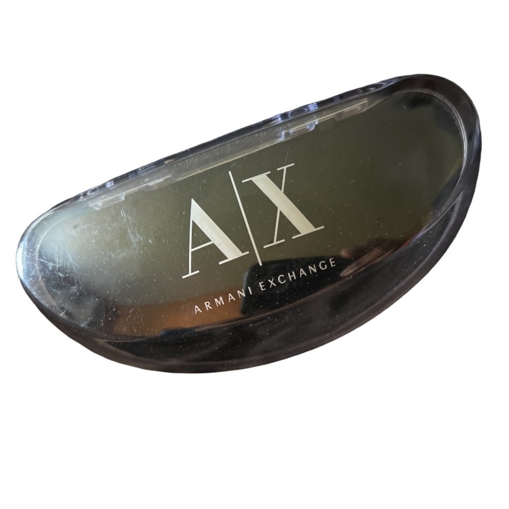 Armani Exchange black clear sunglasses case